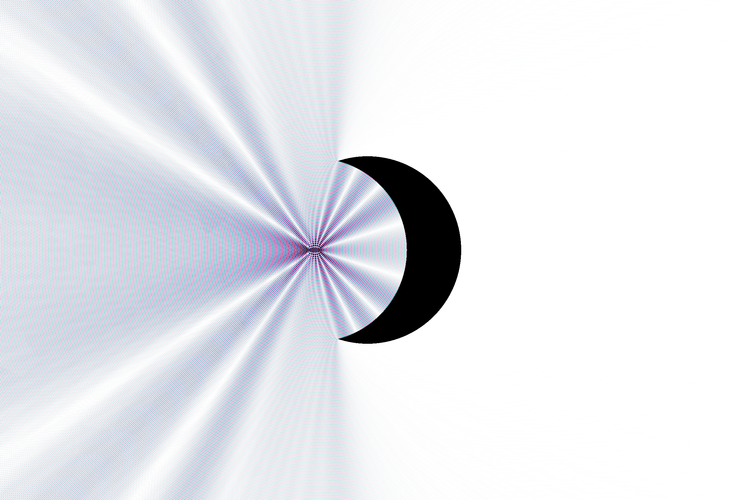 Scattering by crescent moon obstacle