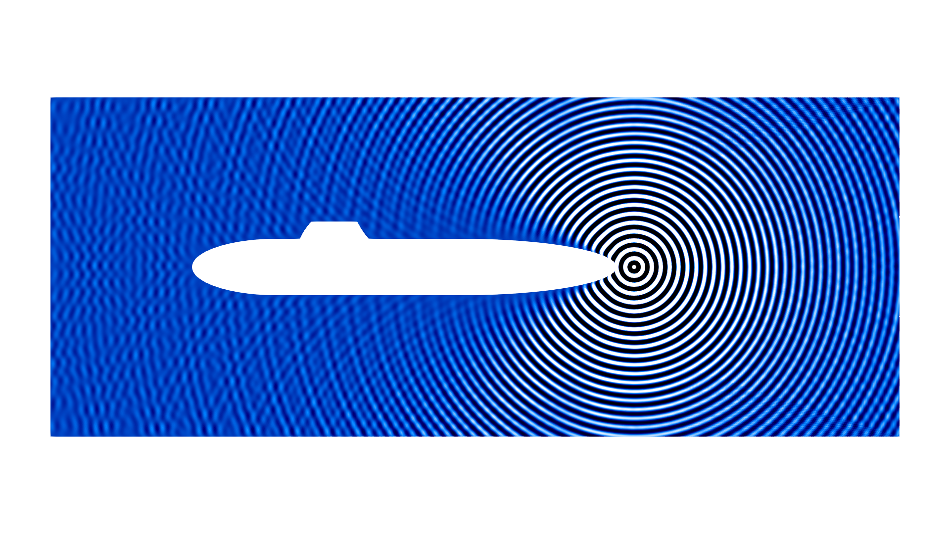 High frequency scattering off a submarine hull, Munk wavespeed model